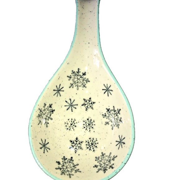 Meritage Spoon Rest Snowflakes Print - Picture 9 of 10